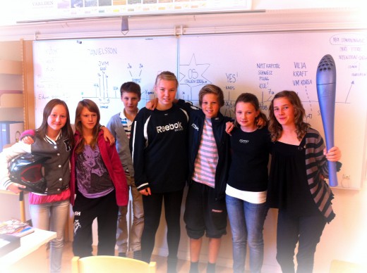 Några av de fina eleverna på mellanstadiet i Siljansnäs Skola!