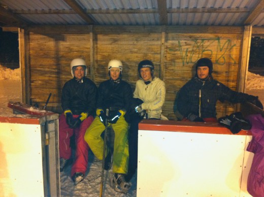 fysträningspaus -hockey! Tim, Johan, Folger och Julius