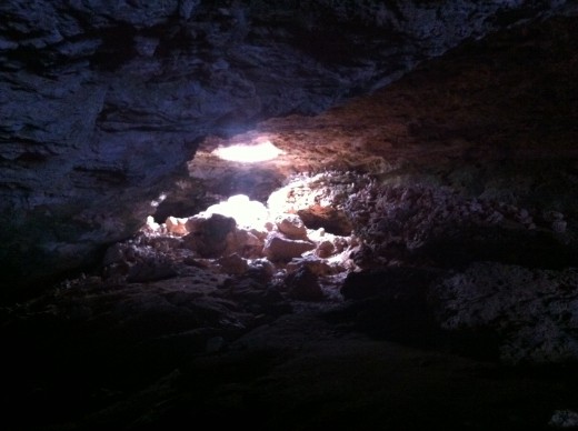 ..from inside the cave!